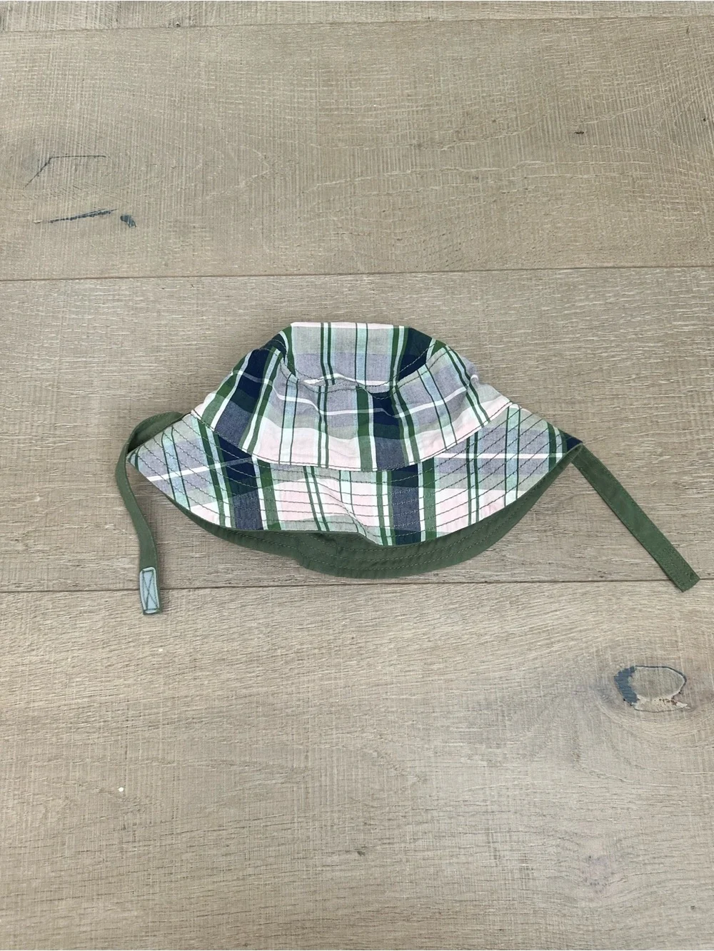 Carter's Pink and Green Plaid Bucket Hat